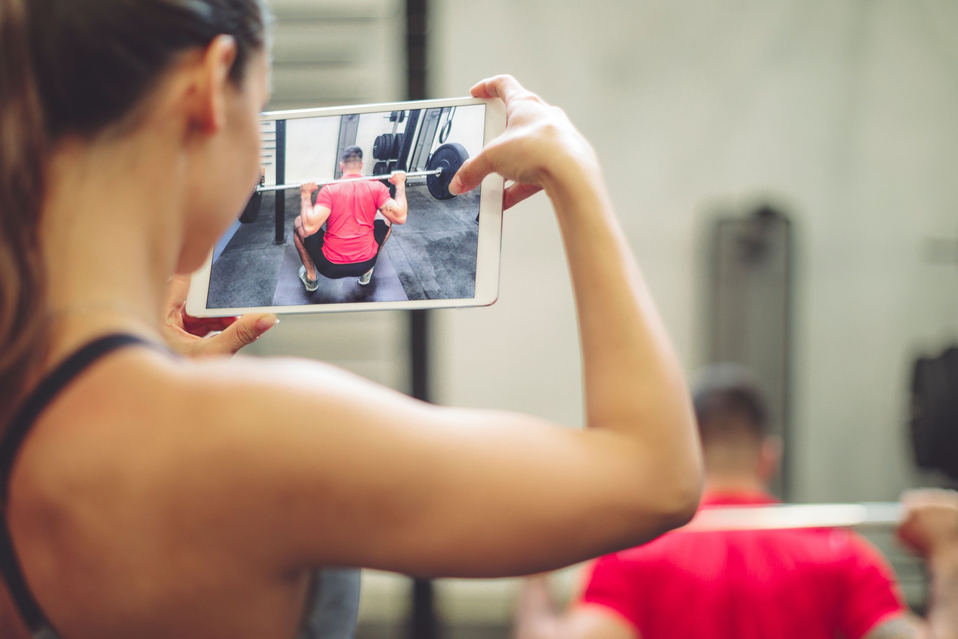 Young couple is doing cross training  exercise together